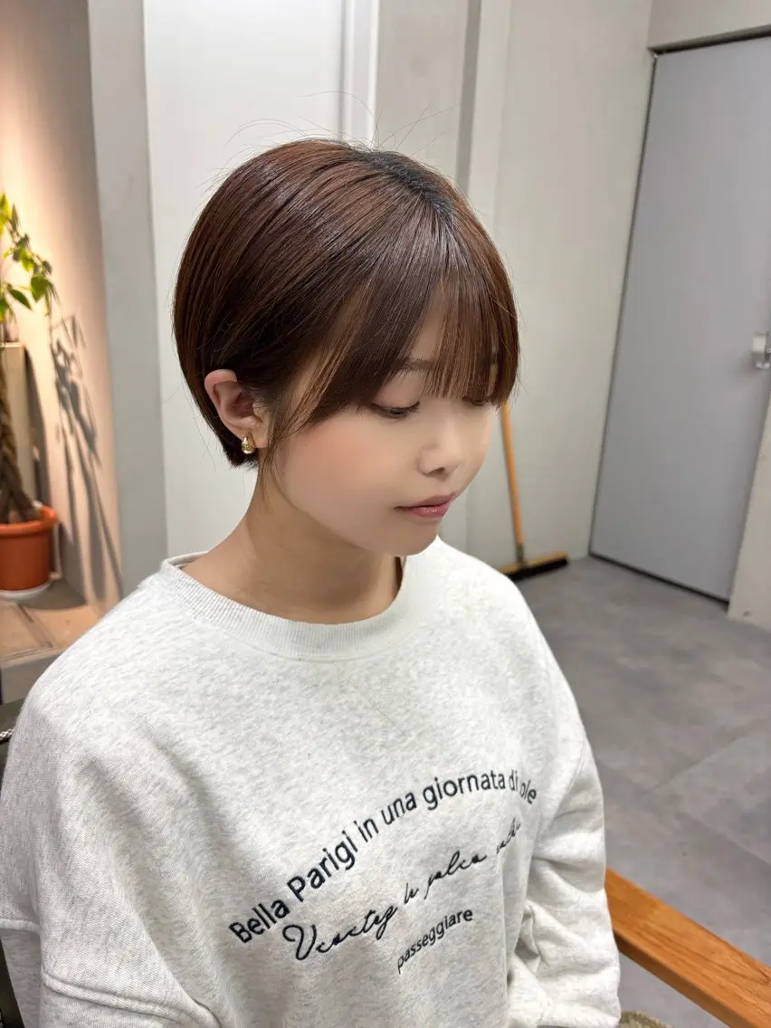 ショート カラー ショートヘア カット ヘアカラー トリートメント nico 麻生 やまざきれいのヘアスタイル