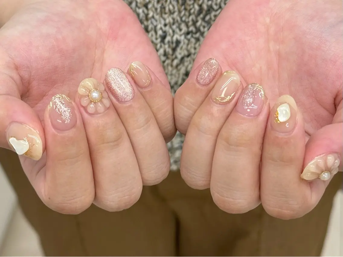 ネイル 長さ出し フットネイル ジェルネイル マグネットネイル 持ち込み ハンドネイル ハンドケア Ocean Nailのネイルデザイン