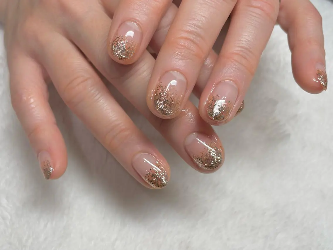 ネイル ラメ(グリッター) ラメグラデーション riri-nail Rie Endoのネイルデザイン