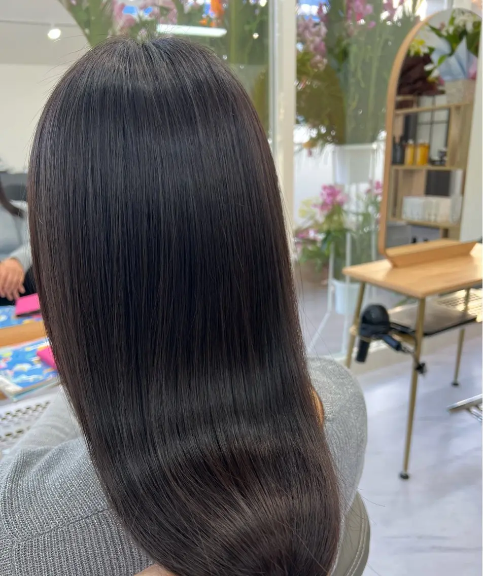 ロング カット 縮毛矯正 トリートメント 柳沼 好則のヘアスタイル