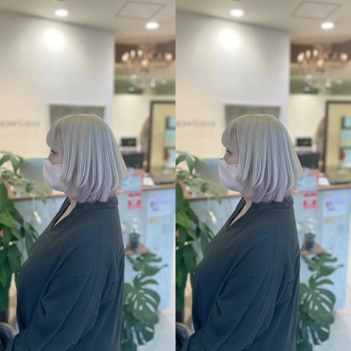 ショート ヘアカラー トリートメント Y Uのヘアスタイル