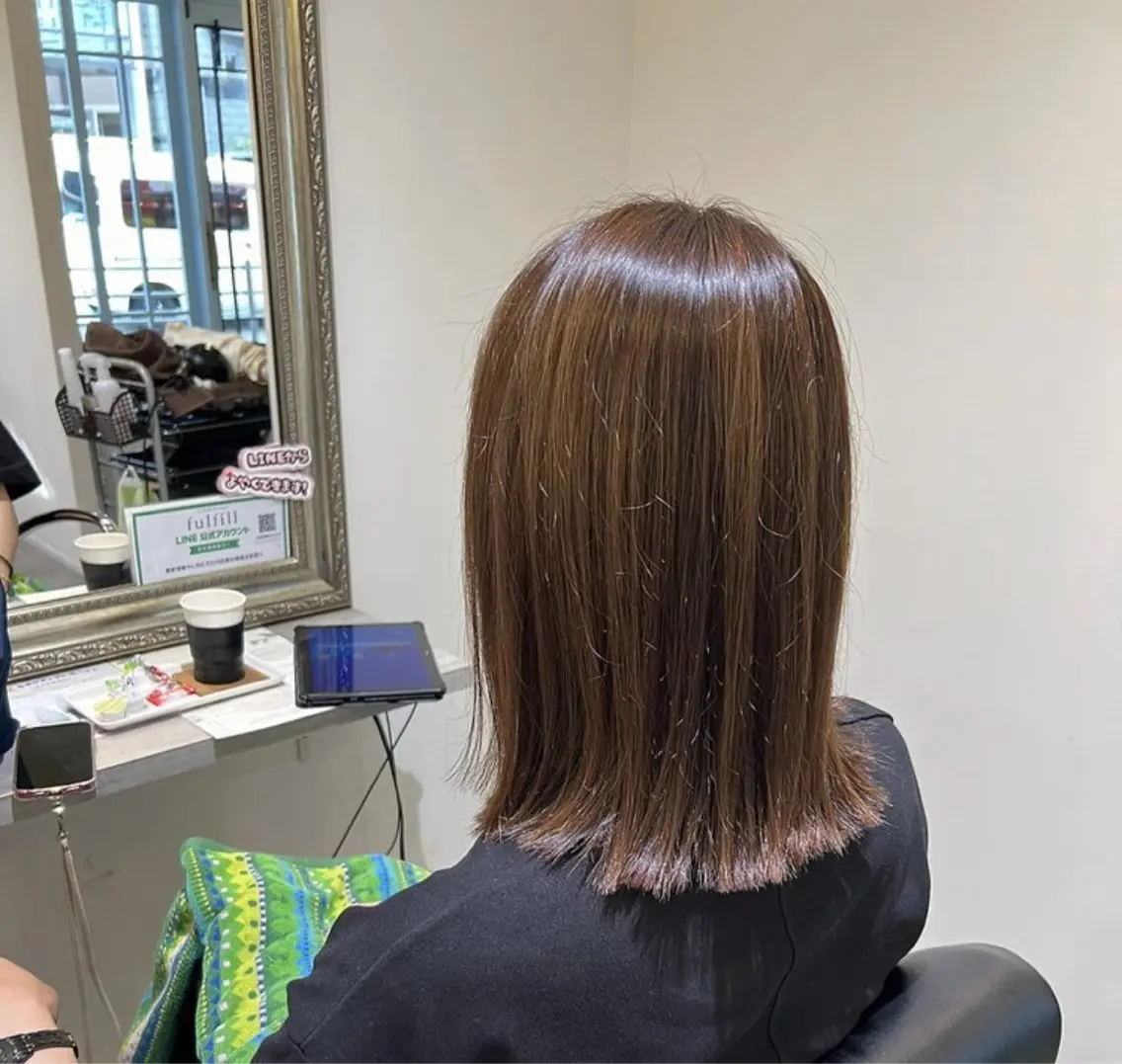 「‼️minimo限定価格‼️」ミディアムヘアの方💁艶カラー（ブリーチ不可）の写真