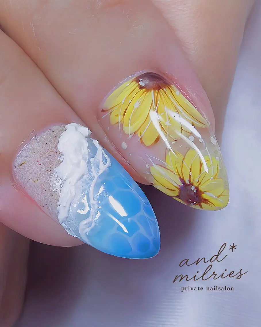 ネイル アートネイル 長さ出し and* milriesのネイルデザイン