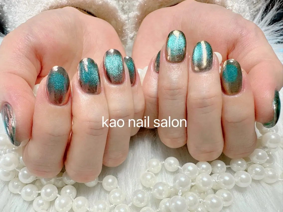 ネイル ハンドネイル kao nail マグネット/長さだしのネイルデザイン