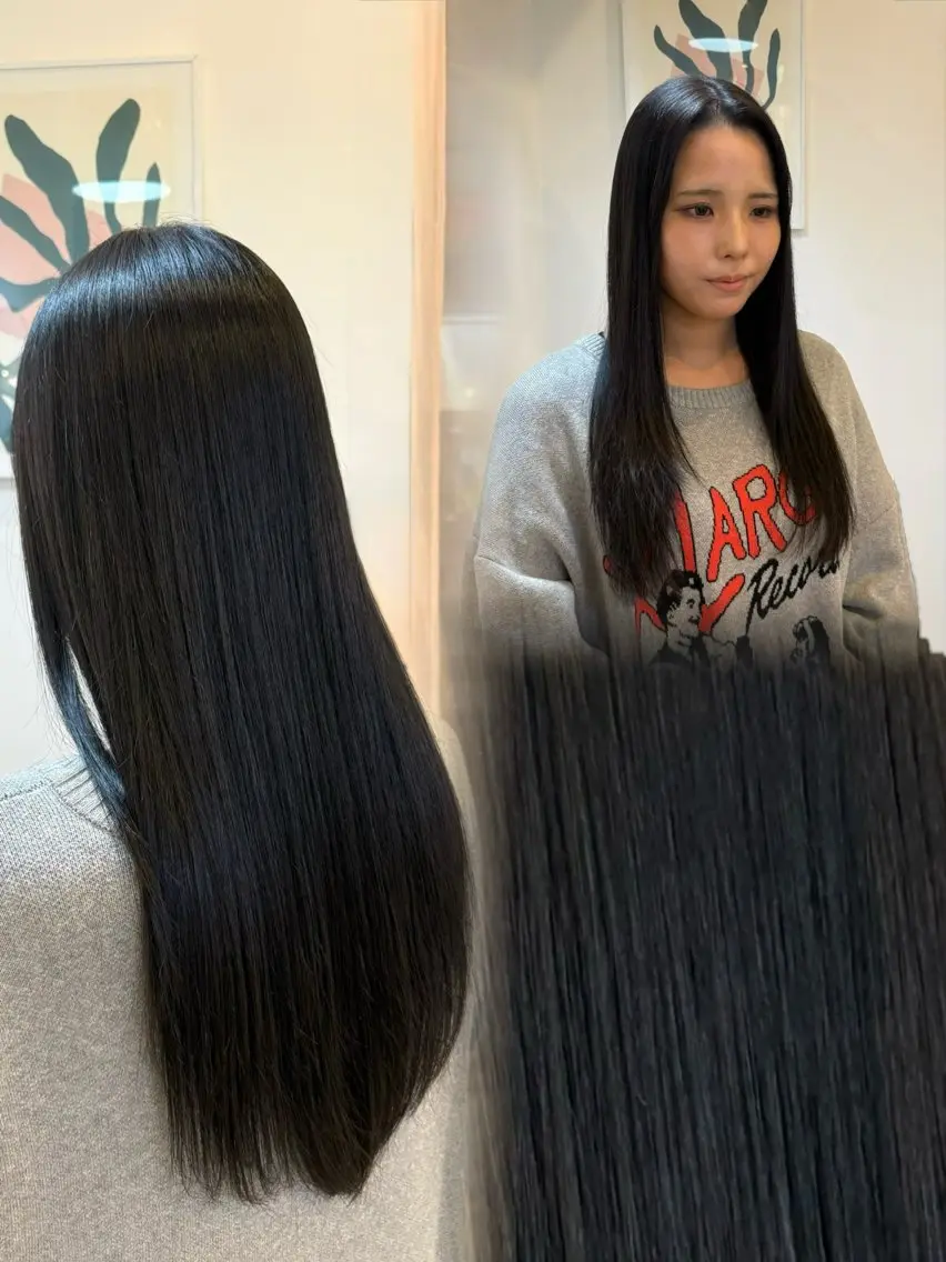 ロング カラー アッシュ カット ヘアカラー 【YARD.】橋本 稀乃のヘアスタイル