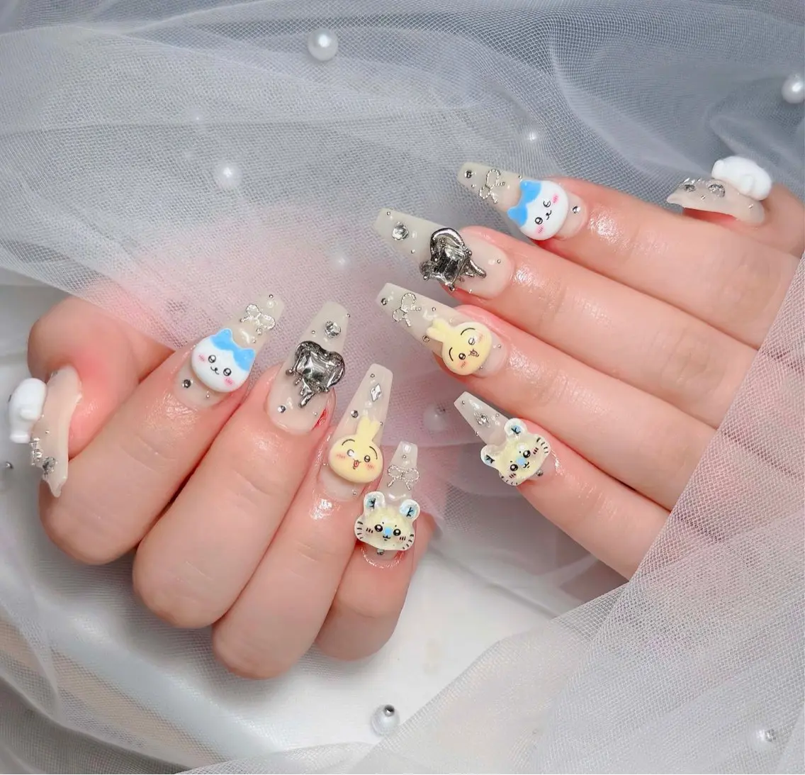 ネイル アートネイル 韓国ネイル 持ち込み ワンホンネイル ハンドネイル Lenie Nail Salonのネイルデザイン