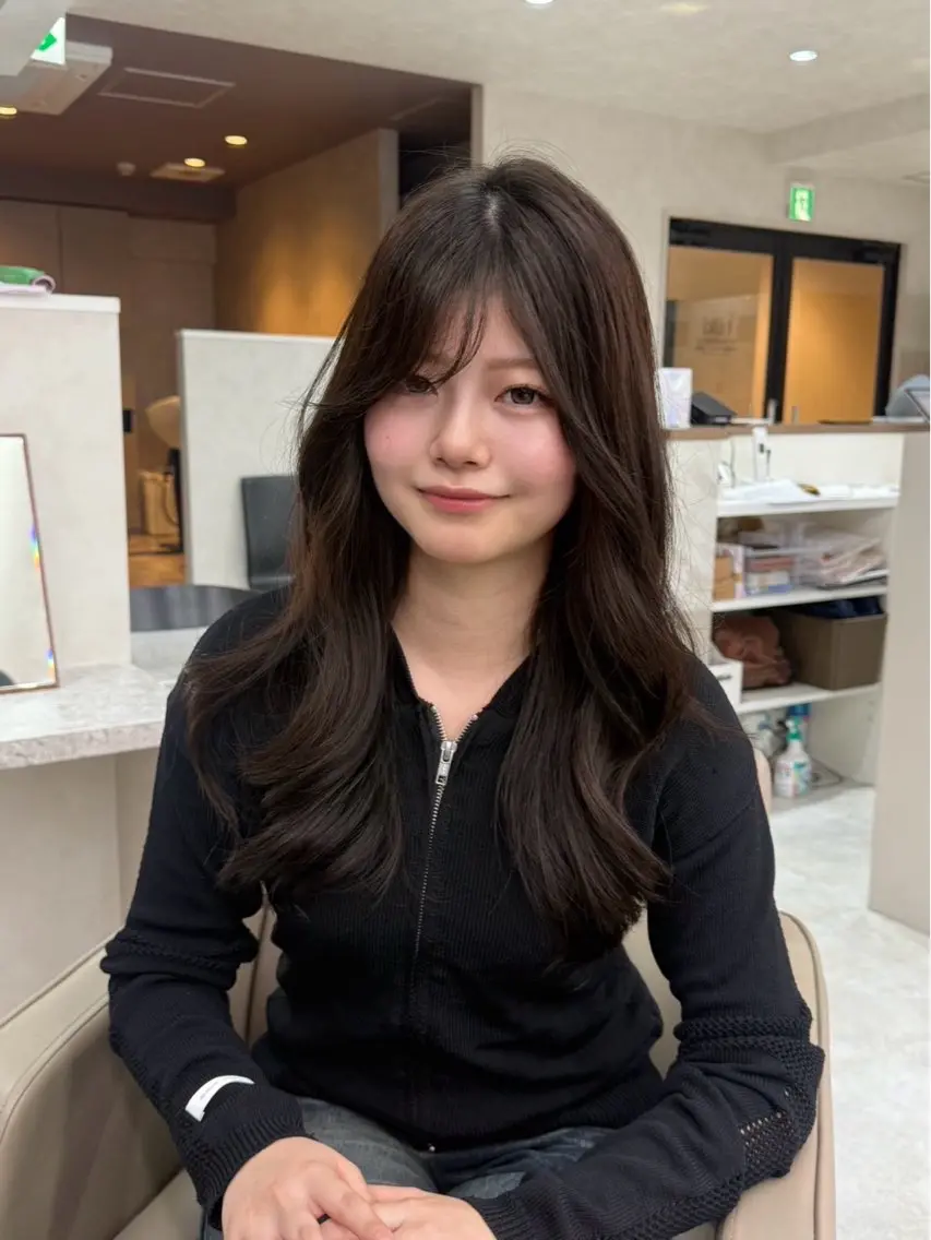 ロング カラー ブラウンカラー ダークブラウン トリートメント ヘアカラー トリートメント りん/💞垢抜け× とろける艶🍯横浜のヘアスタイル