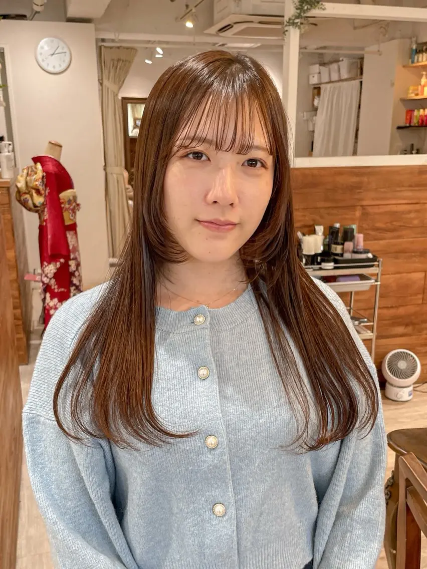 ロング 縮毛矯正 cut/nail ▫️イチカ🌻のネイルデザイン