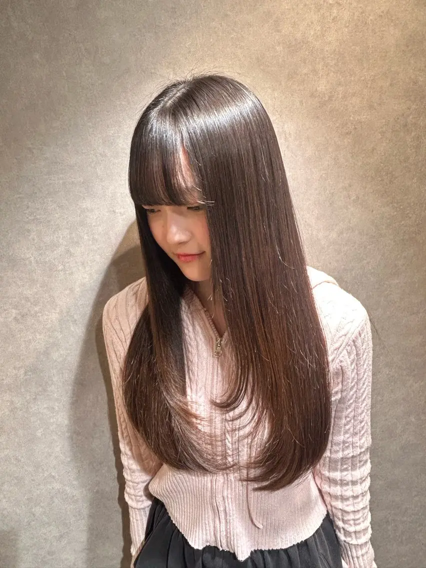 ロング カット 艶髪カラー🤍ྀི 強矢 美紗希🩷ྀིのヘアスタイル