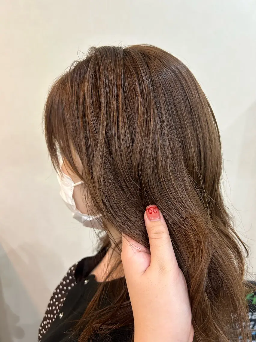 セミロング カット ヘアカラー トリートメント ボブ/透明感カラー 🧸YUI❤️のヘアスタイル
