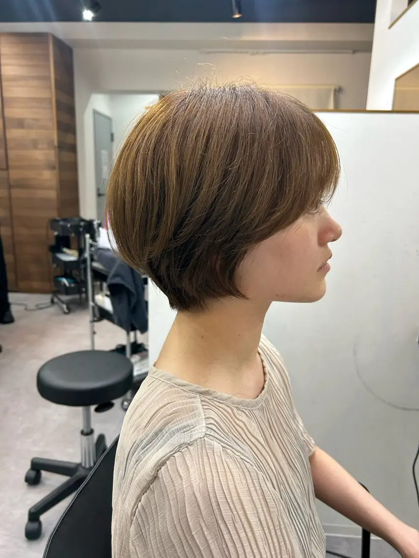 ショート カラー ショートボブ ボブ ショートヘア 表参道【髪質改善】 宮嶋勇太のヘアスタイル