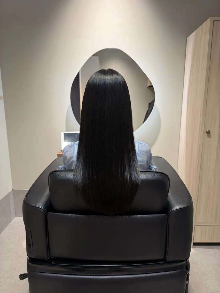 ロング カット 縮毛矯正 トリートメント 博多美容室NAVY 橋本心縮毛矯正のヘアスタイル