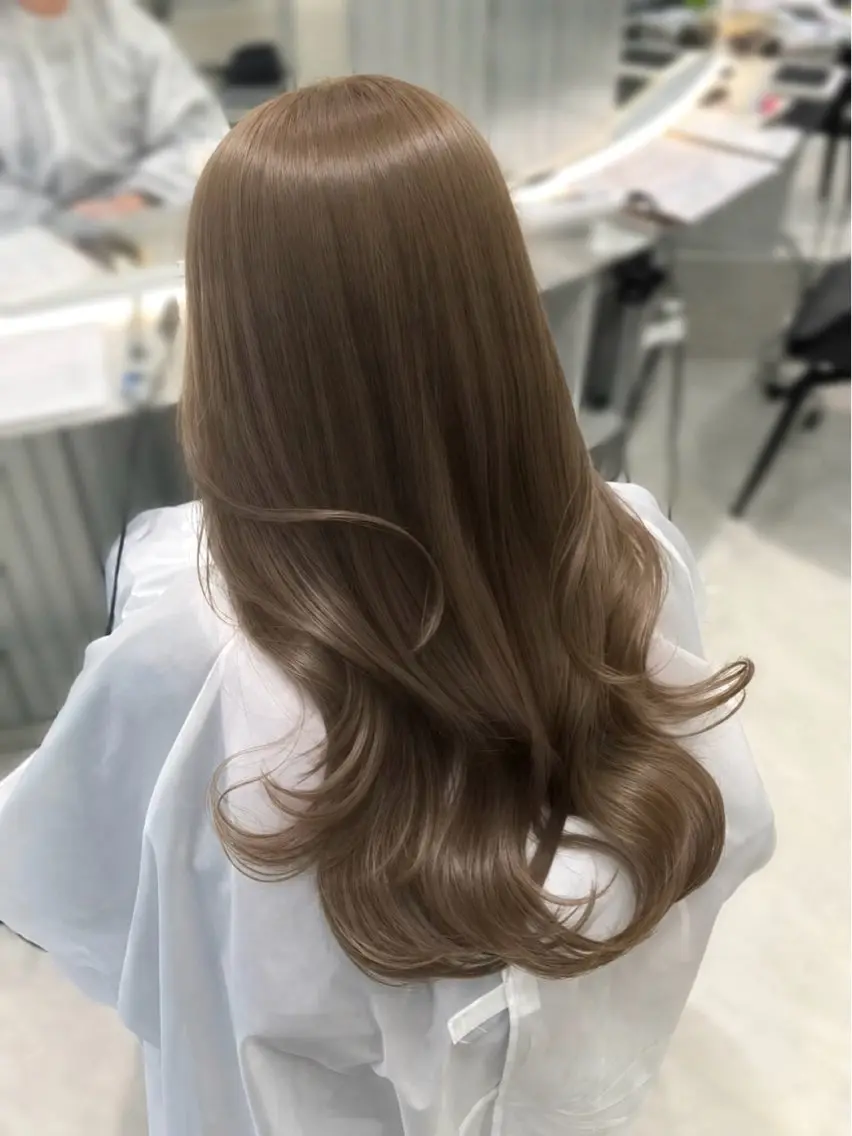 ロング ヘアカラー 中顔面短縮/小顔 ハイレイヤー/名古屋のヘアスタイル