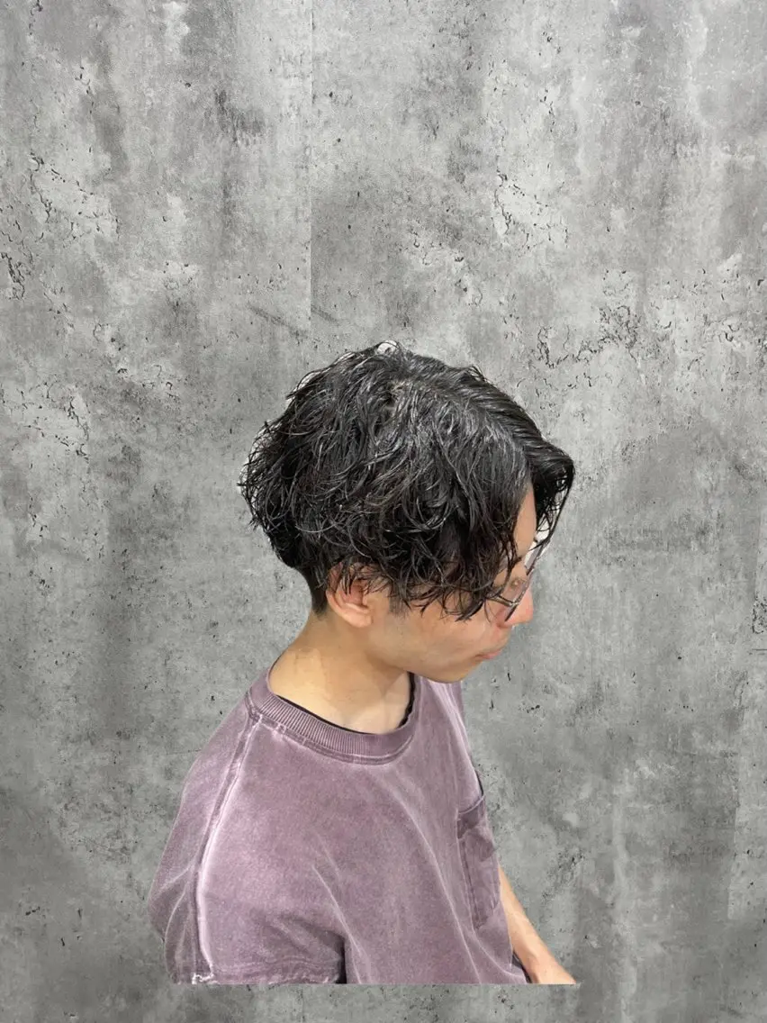 ショート パーマ メンズ カット パーマ シャドウパーマ/縦落 ちパーマ 大久保拓実のヘアスタイル