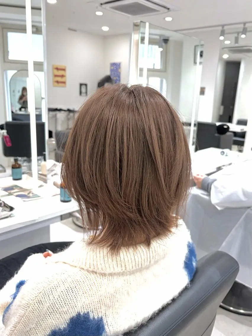 ショート カラー ヘアカラー トリートメント ヘアセット ブリーチなしダブルカ ラー/経堂/経堂🌱のヘアスタイル