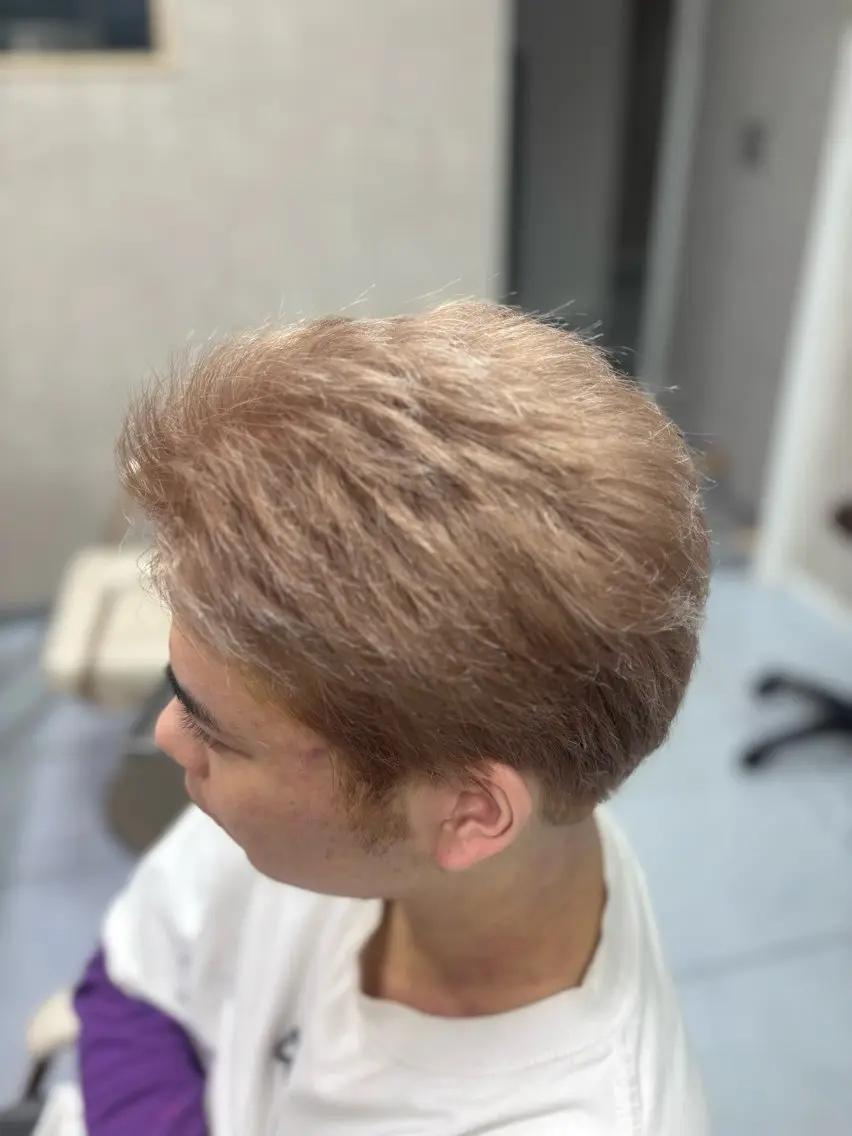 ショート カラー メンズ ヘアカラー メンズ特化韓国風 パーマスタイル/りんのヘアスタイル