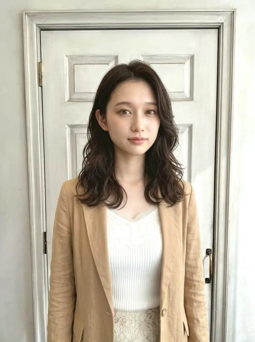 ロング パーマ ロング デジタルパーマ パーマ AROMA hair トウマのヘアスタイル