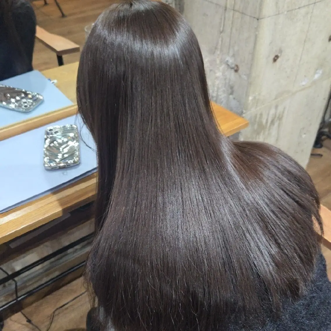 カラー トリートメント 艶髪縮毛矯正×透明感 カラー◎mikuのヘアスタイル