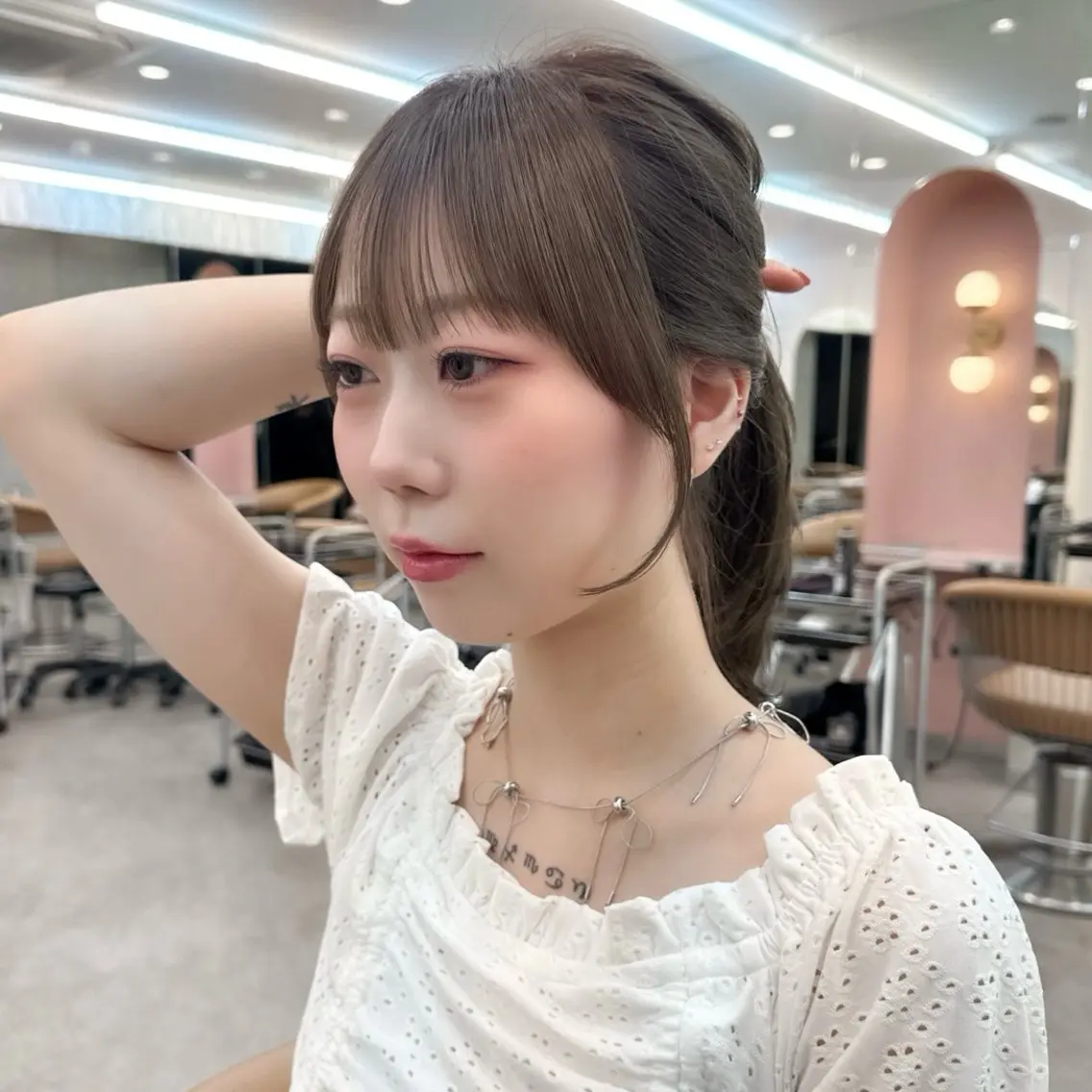 ロング カット ヘアカラー トリートメント 縮毛矯正/韓国ヘア /レイヤー🎀ミズキのヘアスタイル