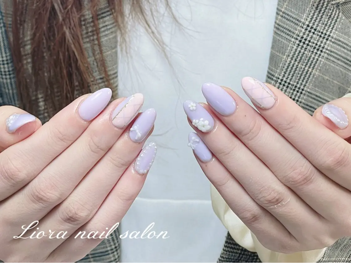ネイル チークネイル フットネイル フレンチネイル ジェルネイル ガーリー ハンドネイル Liora nailのネイルデザイン