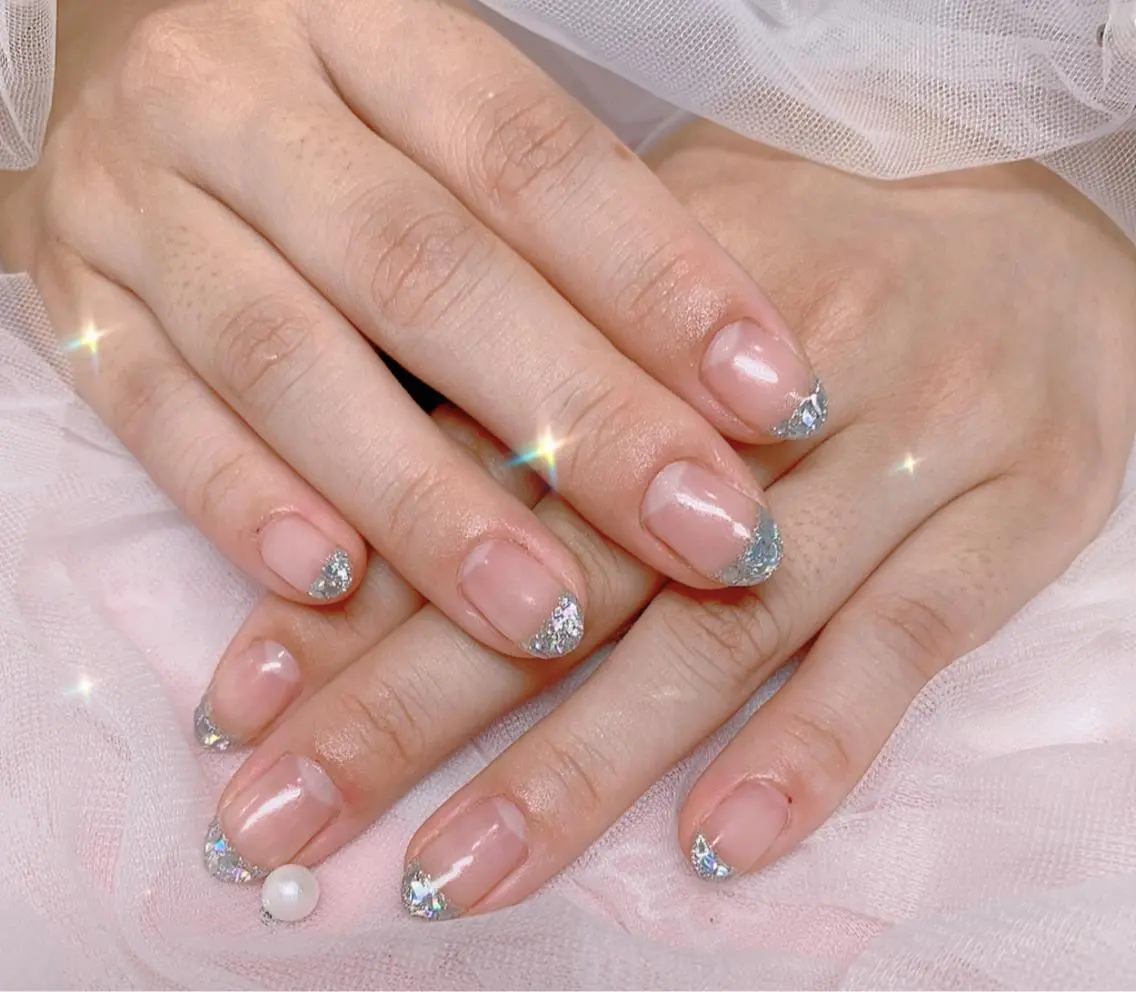 ネイル フレンチネイル ガラスフレンチ Nail Salon kihi大塚店のネイルデザイン