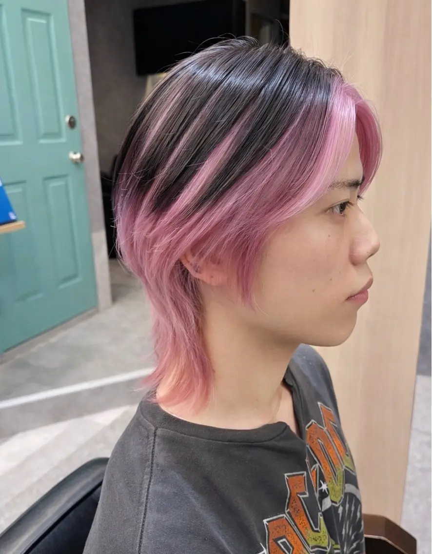 ショート メンズ メンズウルフカット ウルフカット 中山 柊佑のヘアスタイル