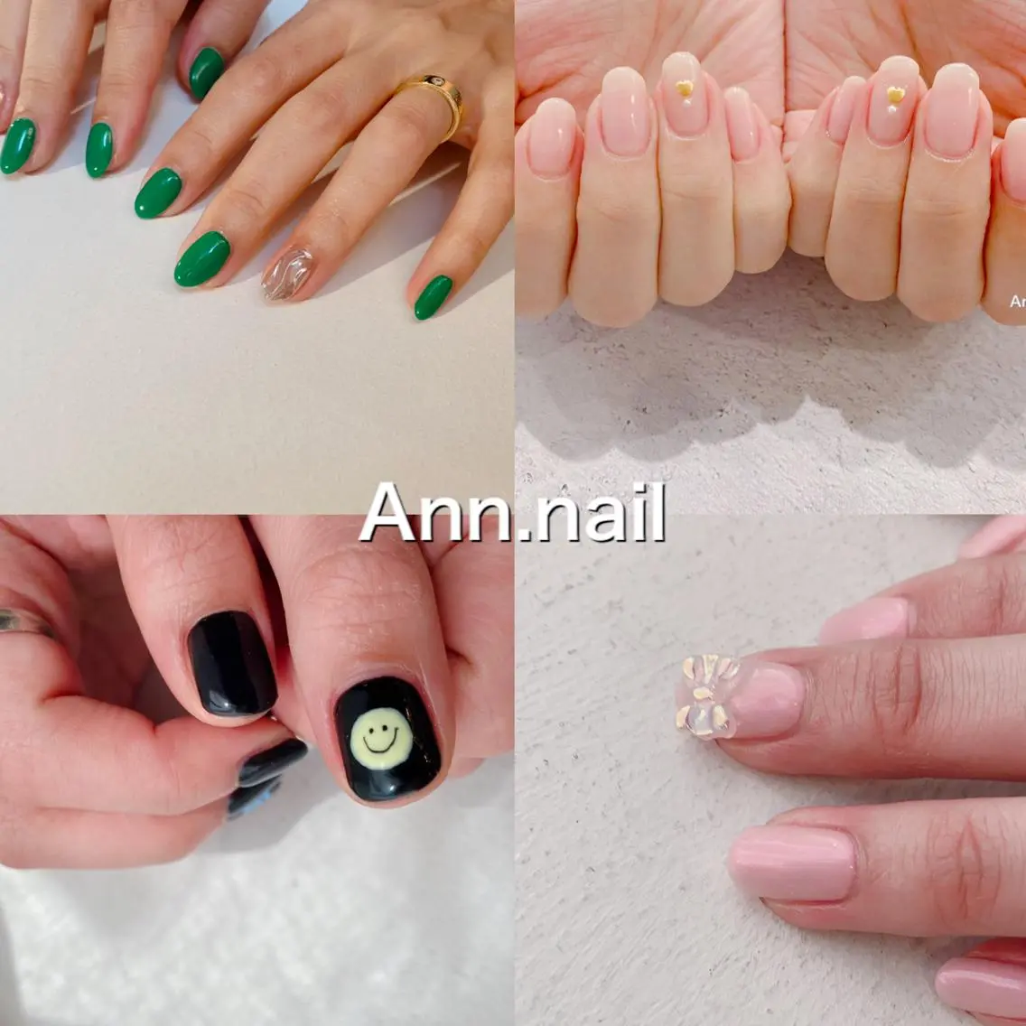 ネイル アートネイル 卒業式 ぷっくりネイル Ann nailのネイルデザイン