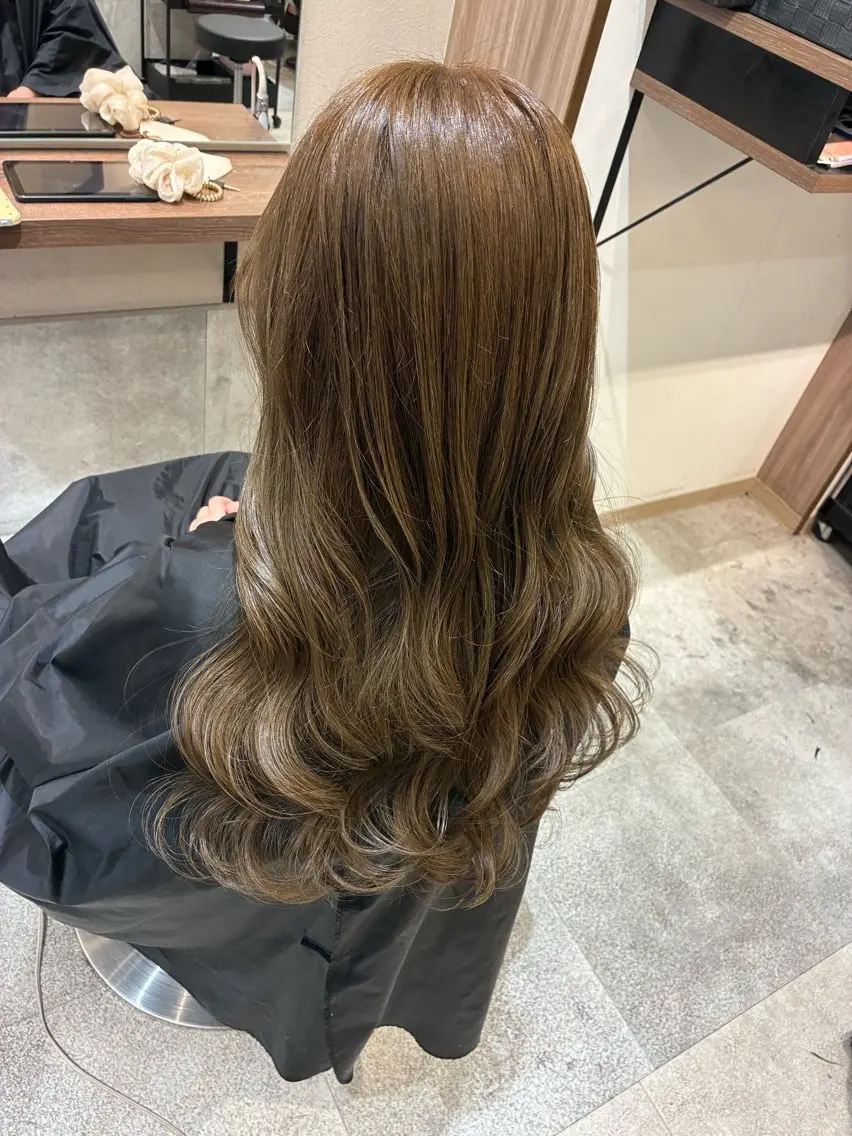 ロング カラー ダブルカラー オリーブカラー デート 自分史上1番可愛い/ 似合わせ【MAHO】のヘアスタイル