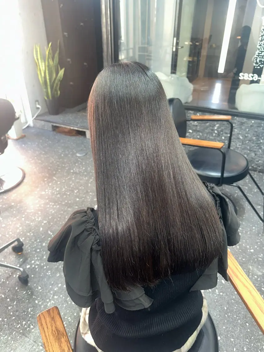 ロング カラー パーマ カット ヘアカラー 縮毛矯正 トリートメント 髪質改善⭐️縮毛矯正 中野⭐️Rinaのヘアスタイル