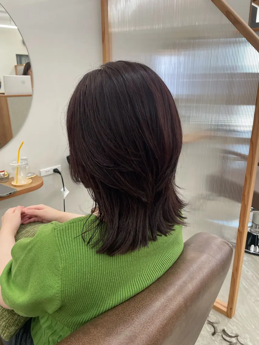 セミロング レイヤーカット カット ヘアカラー トリートメント Sakamoto nanaのヘアスタイル