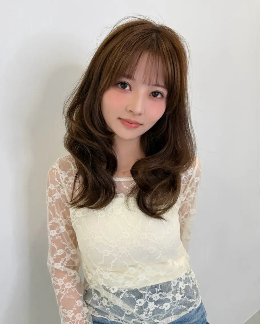 ロング カラー ヘアカラー はるな/透明感カラー /暖色カラーのヘアスタイル