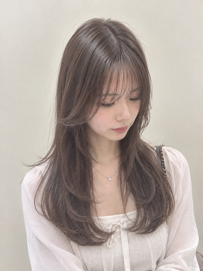 【 一番人気クーポン🫧ྀི 】こだわりカット＋透明感カラー＋うる艶トリートメント(ロング料金なし ◎)の写真