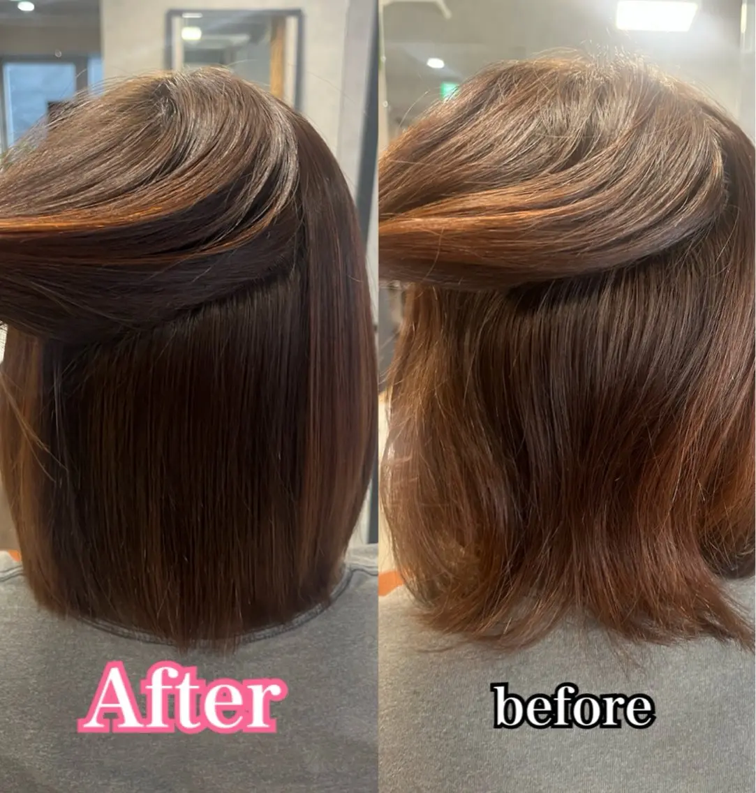 ミディアム KAEDE🎀 縮毛矯正＆パーマ特化のヘアスタイル