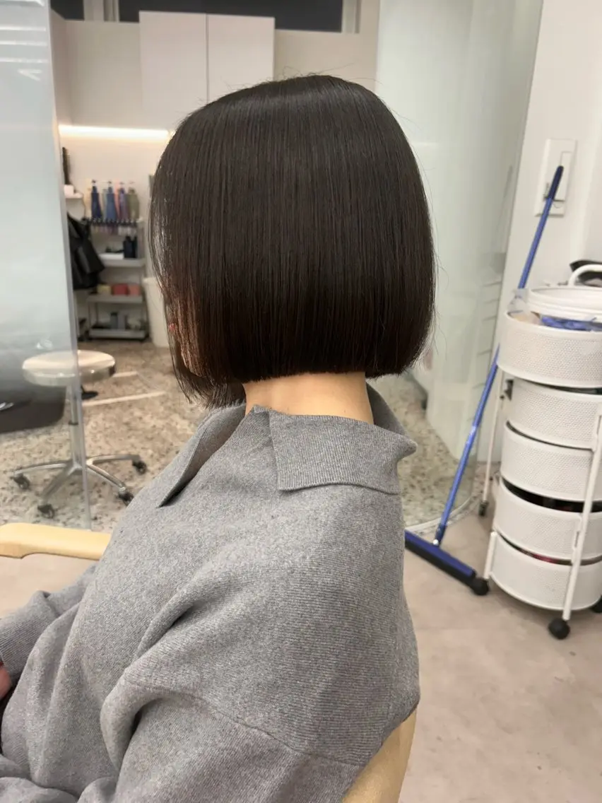 ミディアム ハルカ 透明感カラー 美髪縮毛矯正🥣のヘアスタイル