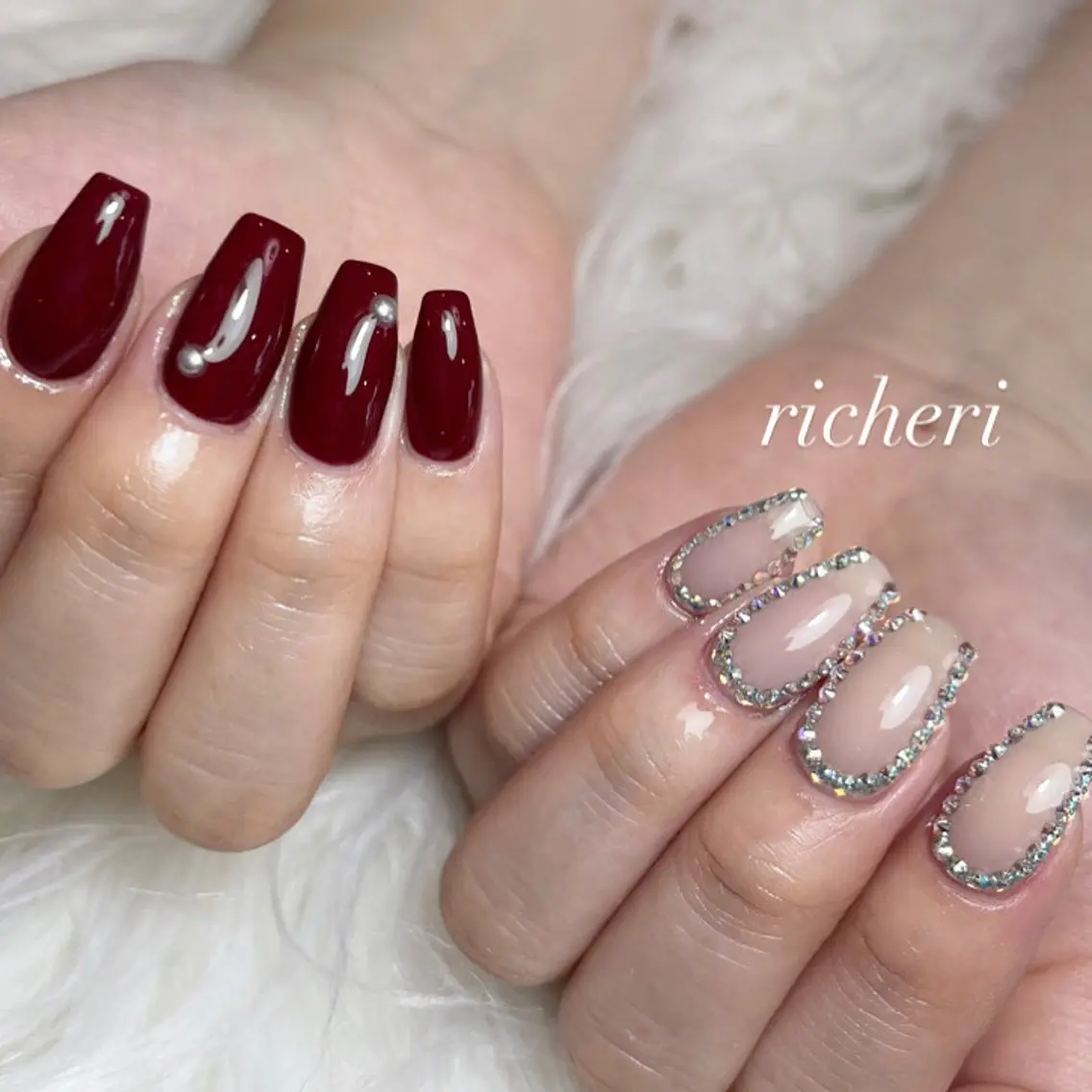 ミディアム ネイル ハンドネイル richeri beautyのエステ・リラクイメージ