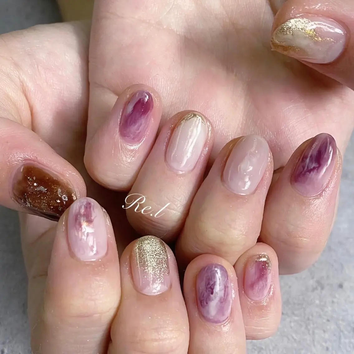 ネイル ニュアンスネイル モチの良さ◉ フィルインネイル♡のネイルデザイン