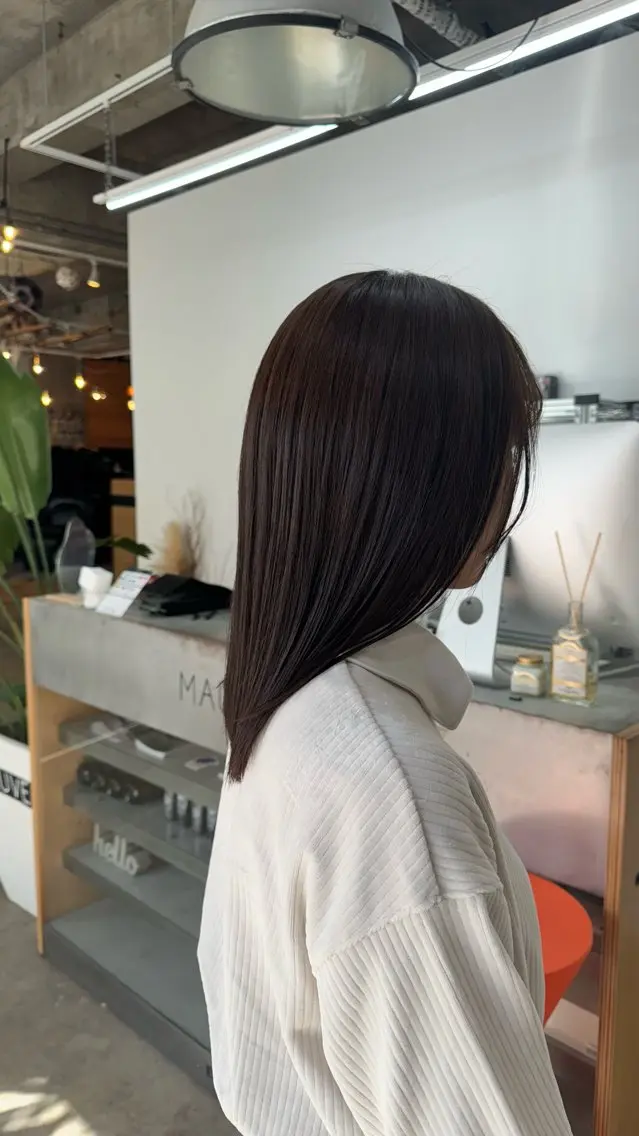 ミディアム カラー ブラウンカラー MAUVE MIYUのヘアスタイル