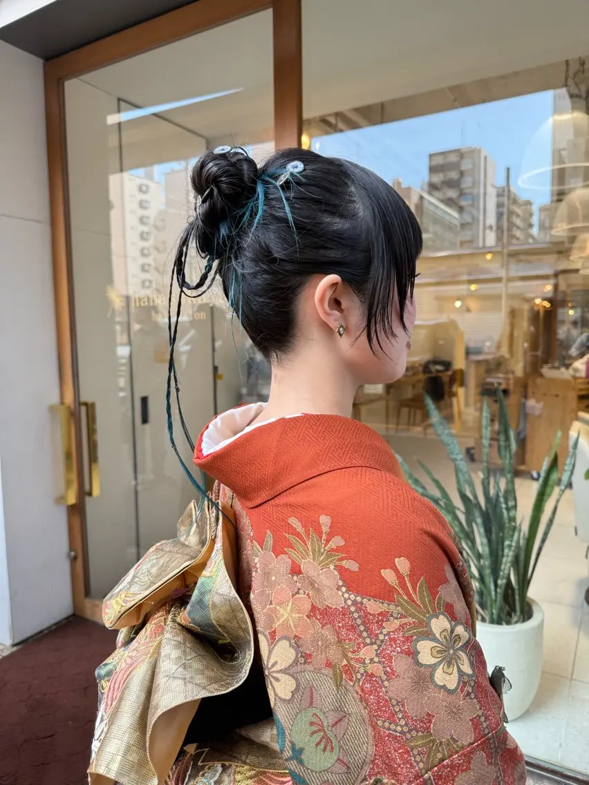 ロング ヘアセット 安永 涼のヘアスタイル
