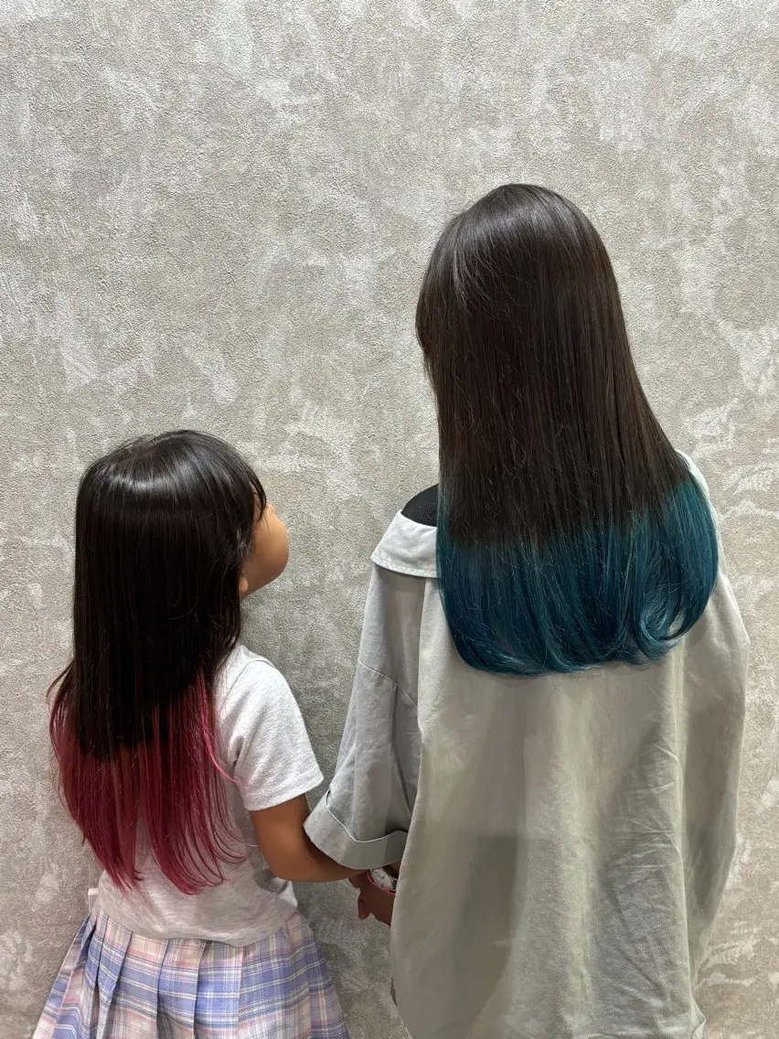 ロング カラー キッズ ヘアカラー トリートメント GO GOOD.髪質 改善艶カラー小宮拓海のヘアスタイル