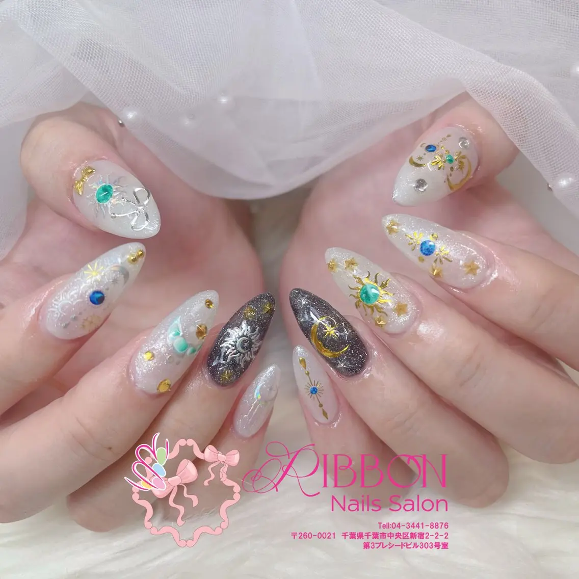 ネイル フットネイル フレンチネイル ジェルネイル マグネットネイル 持ち込み ハンドネイル Ribbonnail salonのネイルデザイン