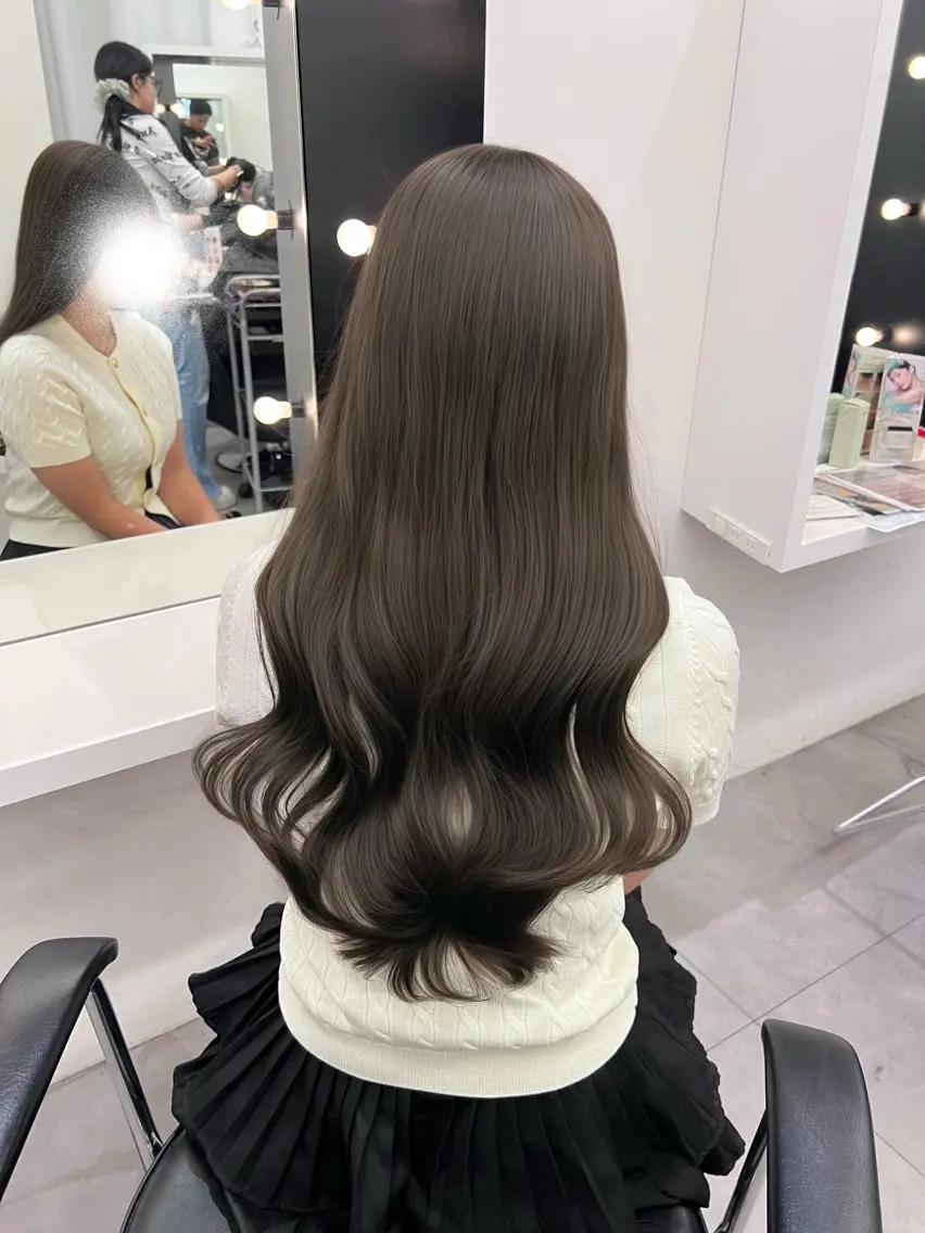 ロング カット ヘアカラー トリートメント しゅういち/赤み消し カラー特化のヘアスタイル