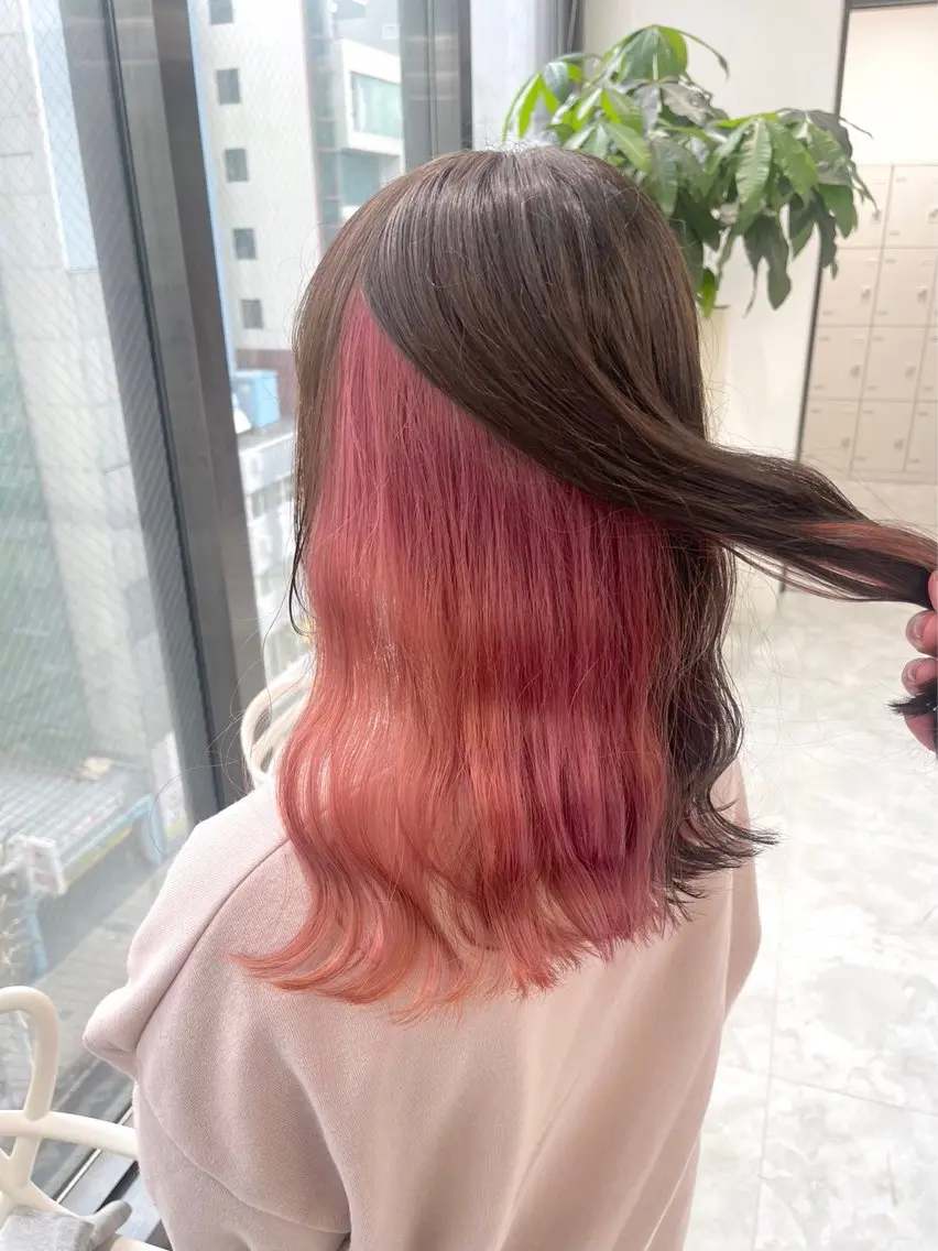 セミロング カラー ヘアアレンジ ヘアカラー トリートメント ヘッドスパ ヘアセット 【公式】DISCO銀 座🪩トレンド🪽のヘアスタイル