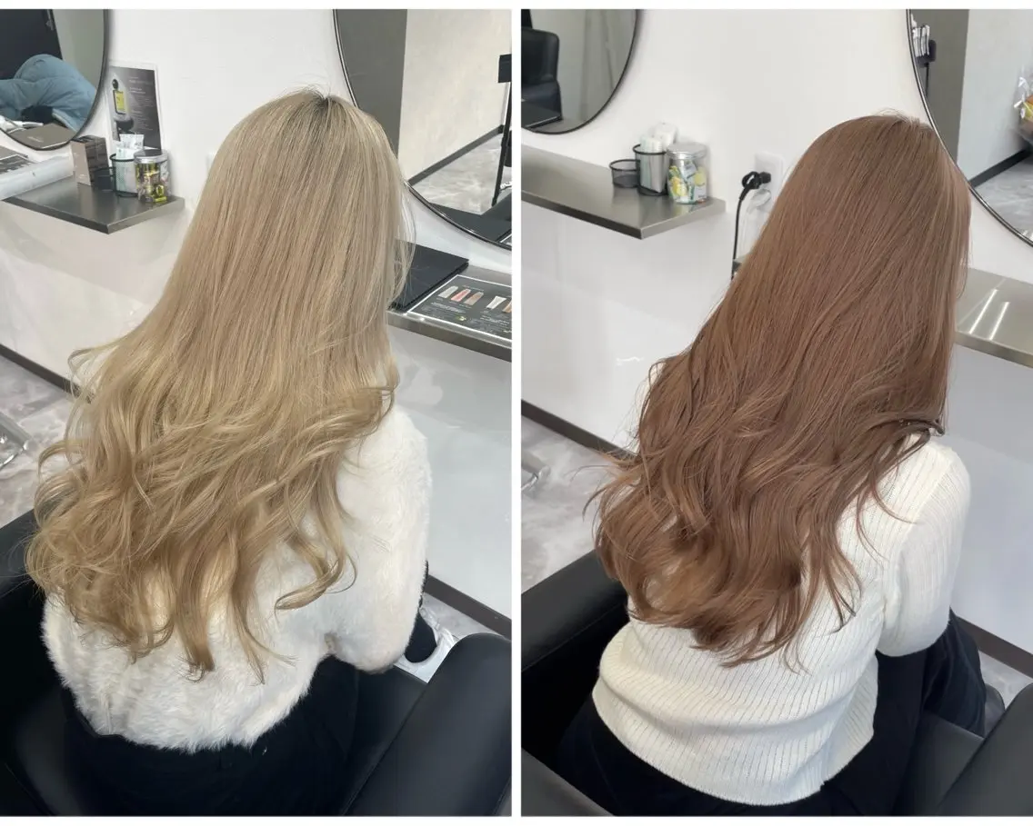 ロング ヘアカラー トリートメント 🦖JIN HAIR DESIGN🦖のヘアスタイル