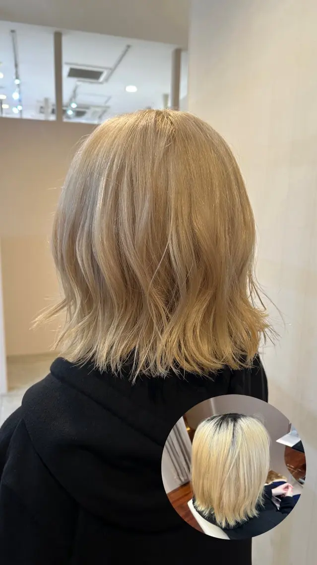 カラー ブリーチ momo 札幌美容師のヘアスタイル
