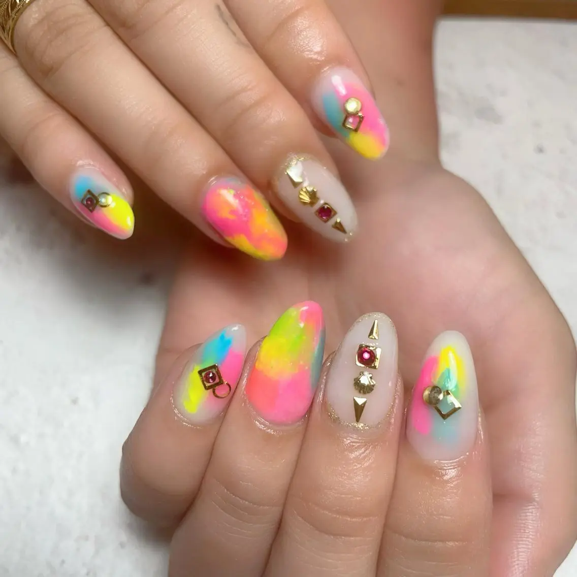 ネイル ハンドネイル Feel ‪‪☺︎‬Yuriaのネイルデザイン