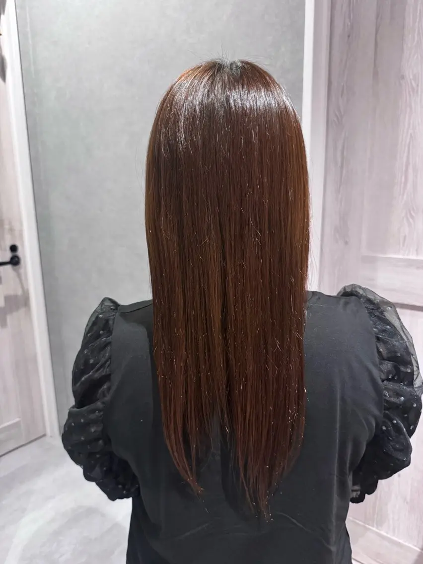 ロング 縮毛矯正 トリートメント Applause カリンのヘアスタイル