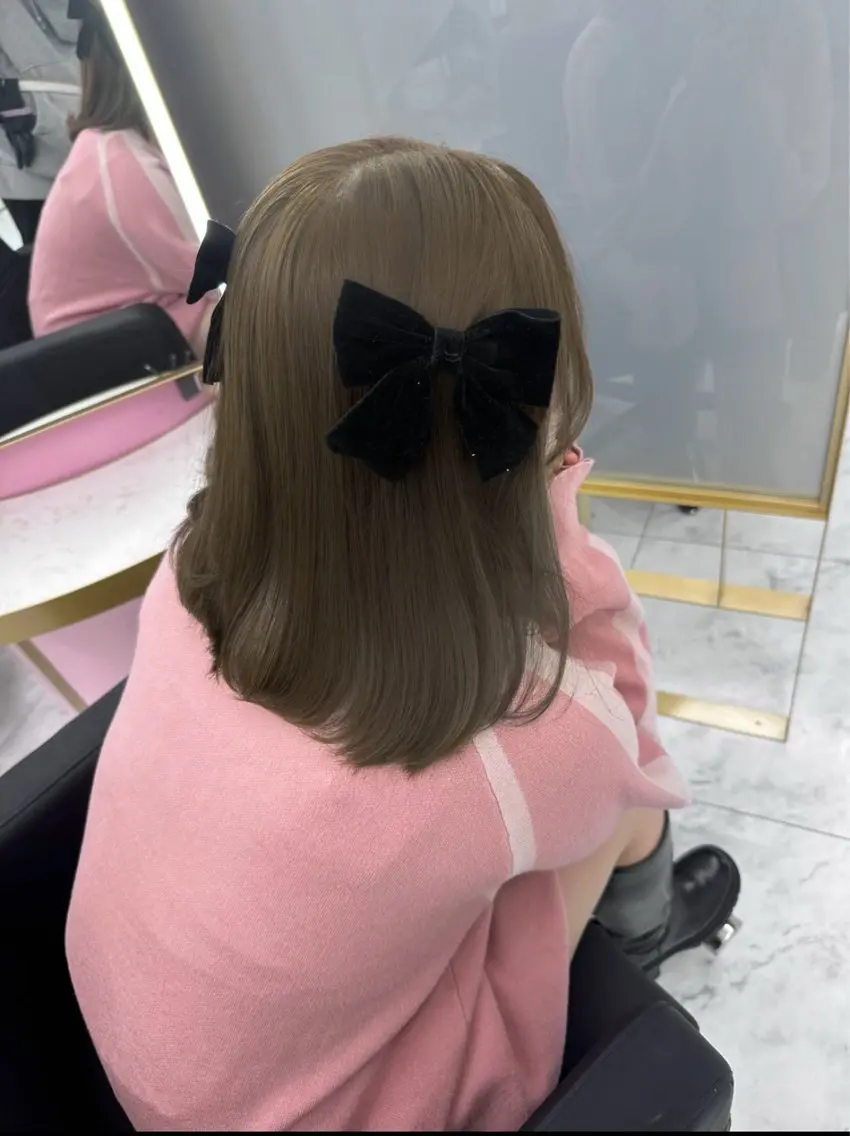 ロング 韓国風ヘア ロング オルチャンヘア 透明感カラー/ 表参道/こはるのヘアスタイル