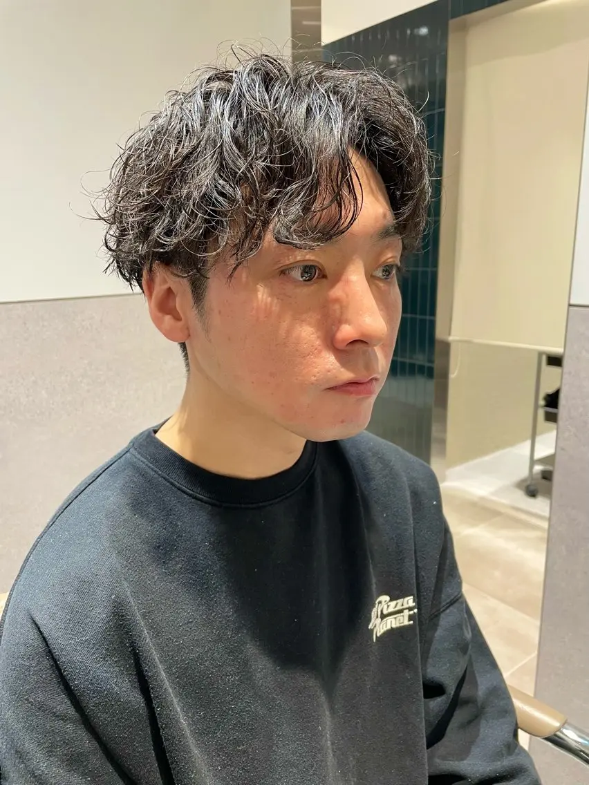 カット+シャドウパーマの写真
