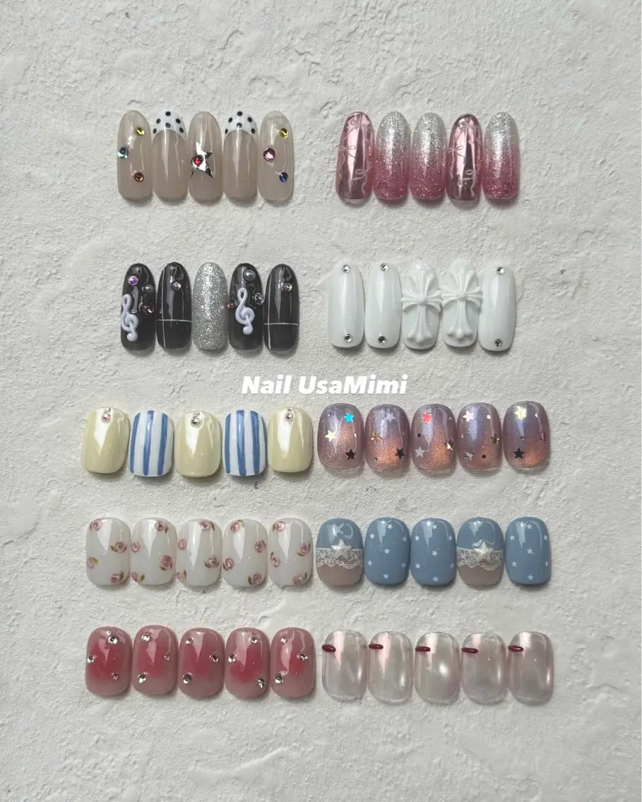 ネイル アートネイル ジェルネイル 氷ネイル・うるうるネイル 韓国ネイル マグネットネイル 本町ネイルNail UsaMimiのネイルデザイン