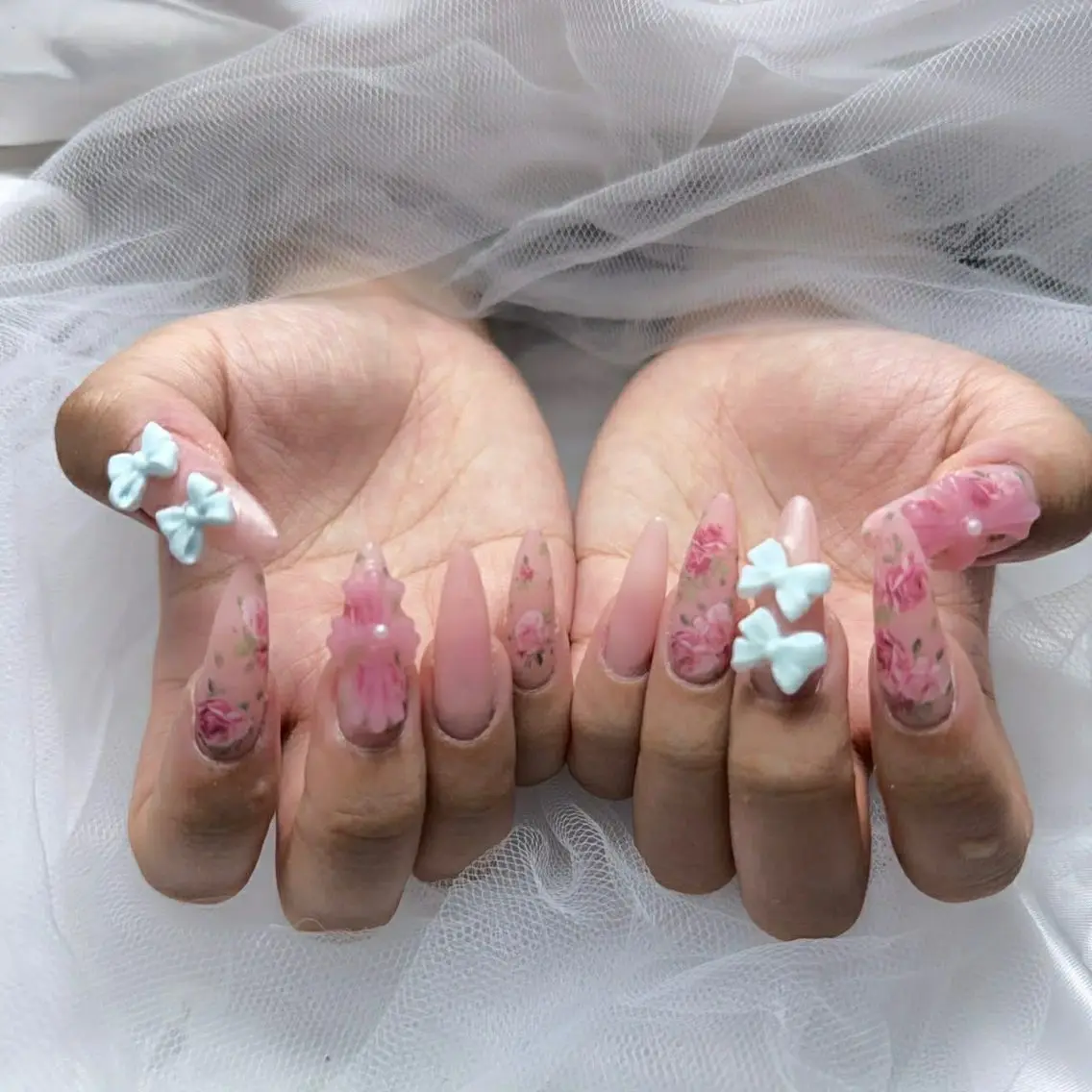 ネイル べっ甲ネイル チークネイル フラッシュネイル フレンチネイル グラデーション ハンドネイル Rei _Nail 新宿のネイルデザイン